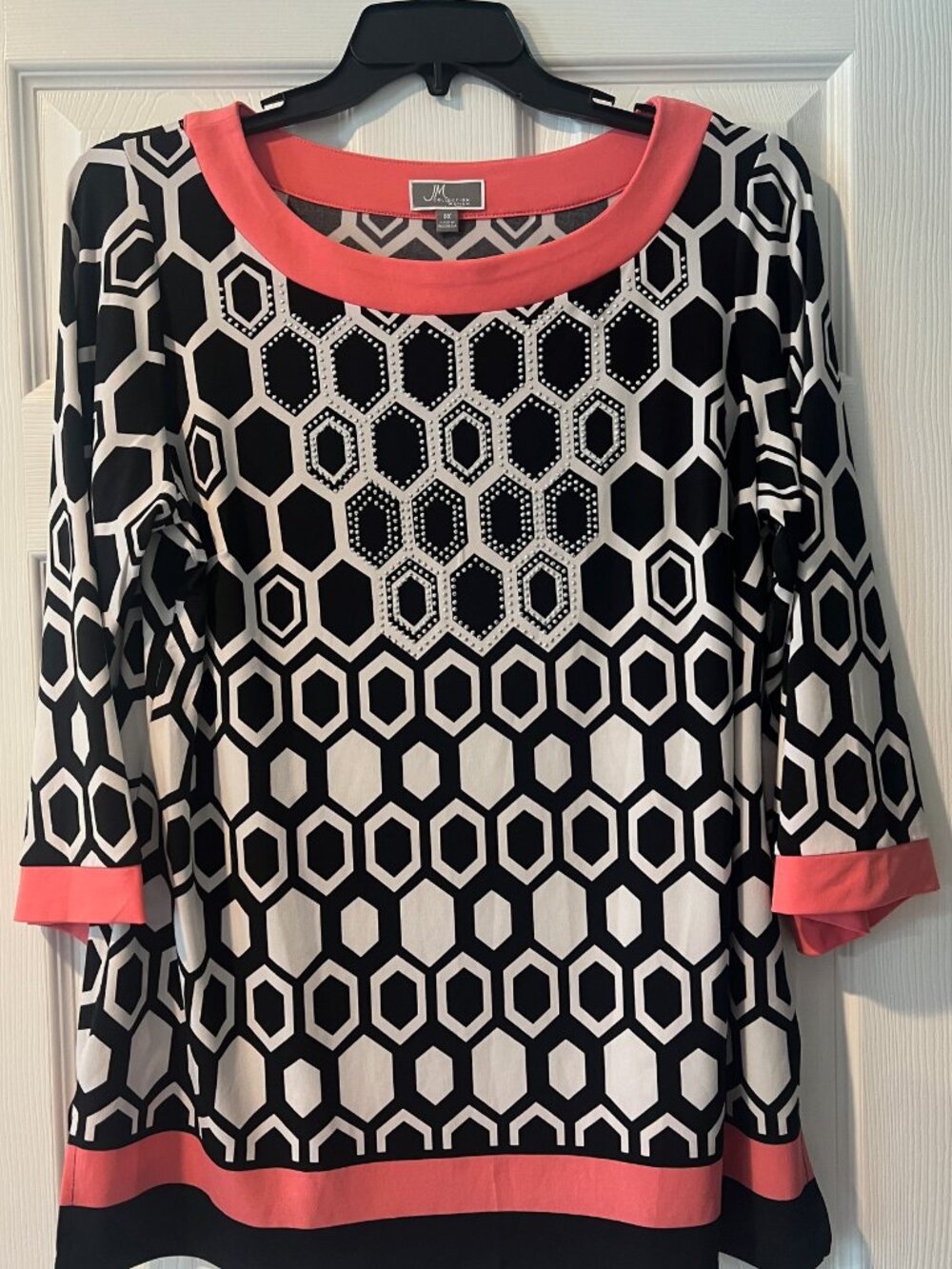 JM Collection Woman Size 0X - Geometric Pattern with with Jewel Tones